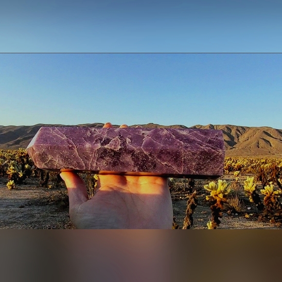 Tall & Chunky Deep Purple Lepidolite Tower-- 9 Inches Tall!!! - Picture 4 of 12